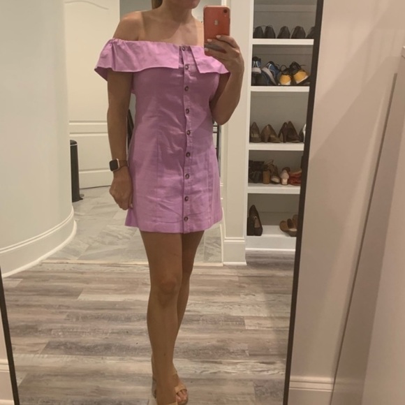 Express x Rocky Barnes Off the Shoulder Dress Y2K - Picture 2 of 7